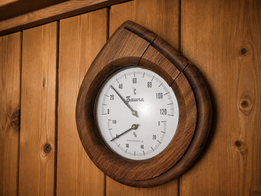 Wall-mounted wooden clock with a teardrop shape and analog face.